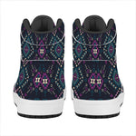 Geometric Ethnic Navajo Pattern Print High Top Leather Sneakers