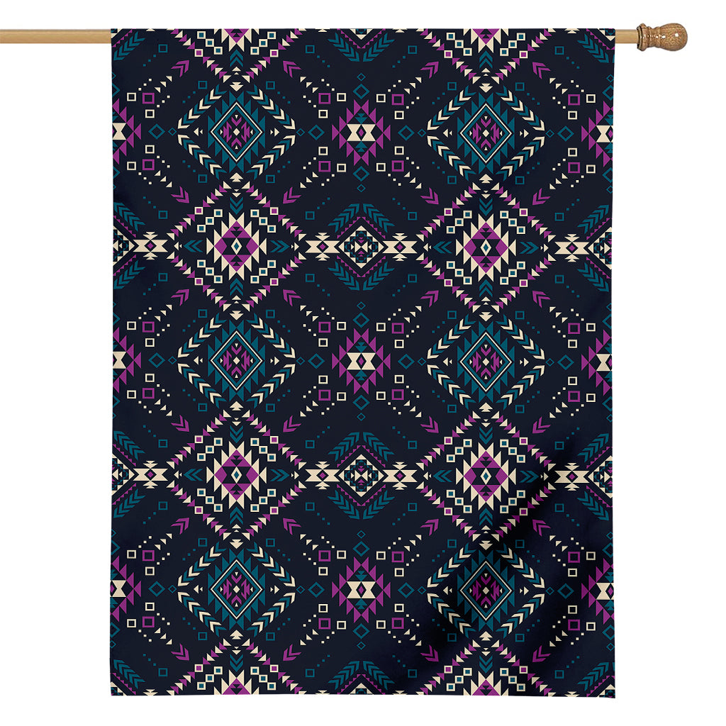 Geometric Ethnic Navajo Pattern Print House Flag