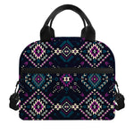 Geometric Ethnic Navajo Pattern Print Insulated Lunch Bag