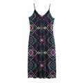 Geometric Ethnic Navajo Pattern Print Jersey Midi Cami Dress