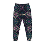 Geometric Ethnic Navajo Pattern Print Jogger Pants
