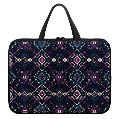 Geometric Ethnic Navajo Pattern Print Laptop Sleeve With Handle