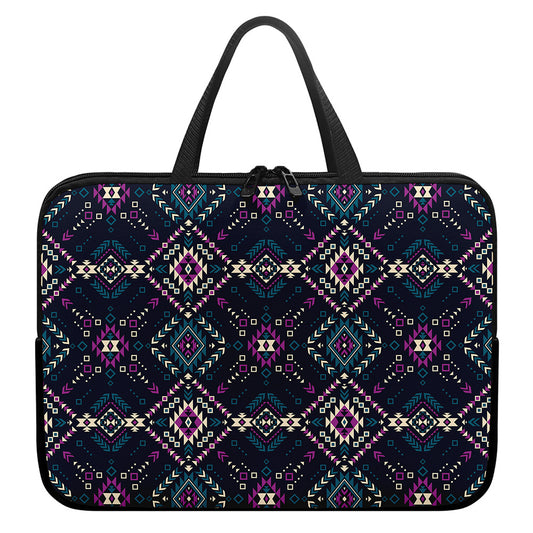 Geometric Ethnic Navajo Pattern Print Laptop Sleeve With Handle