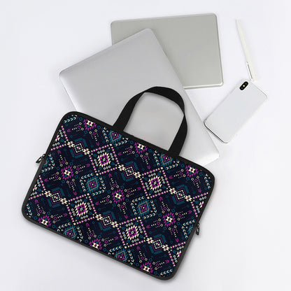 Geometric Ethnic Navajo Pattern Print Laptop Sleeve With Handle