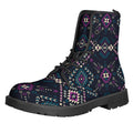 Geometric Ethnic Navajo Pattern Print Lace-Up Boots