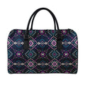 Geometric Ethnic Navajo Pattern Print Leather Duffel Bag