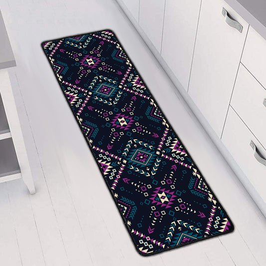 Geometric Ethnic Navajo Pattern Print Long Kitchen Mat