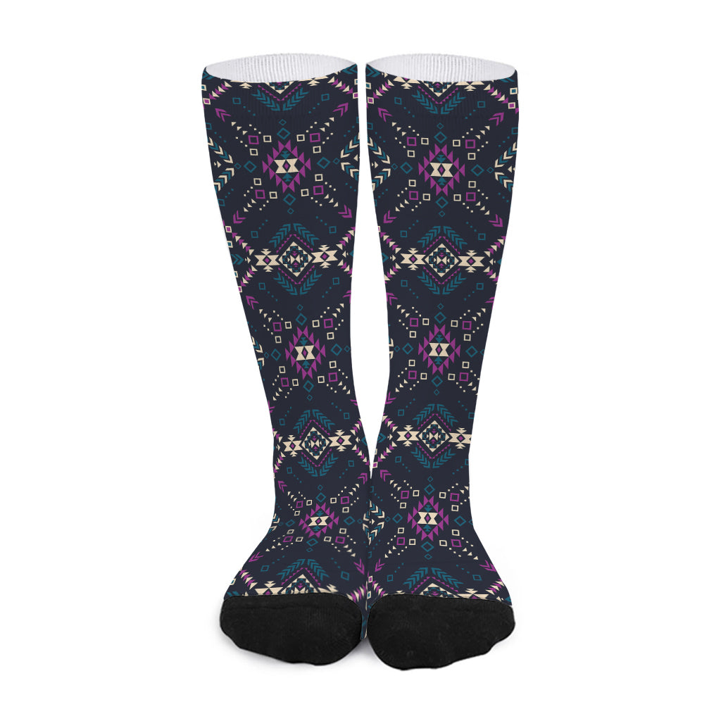 Geometric Ethnic Navajo Pattern Print Long Socks