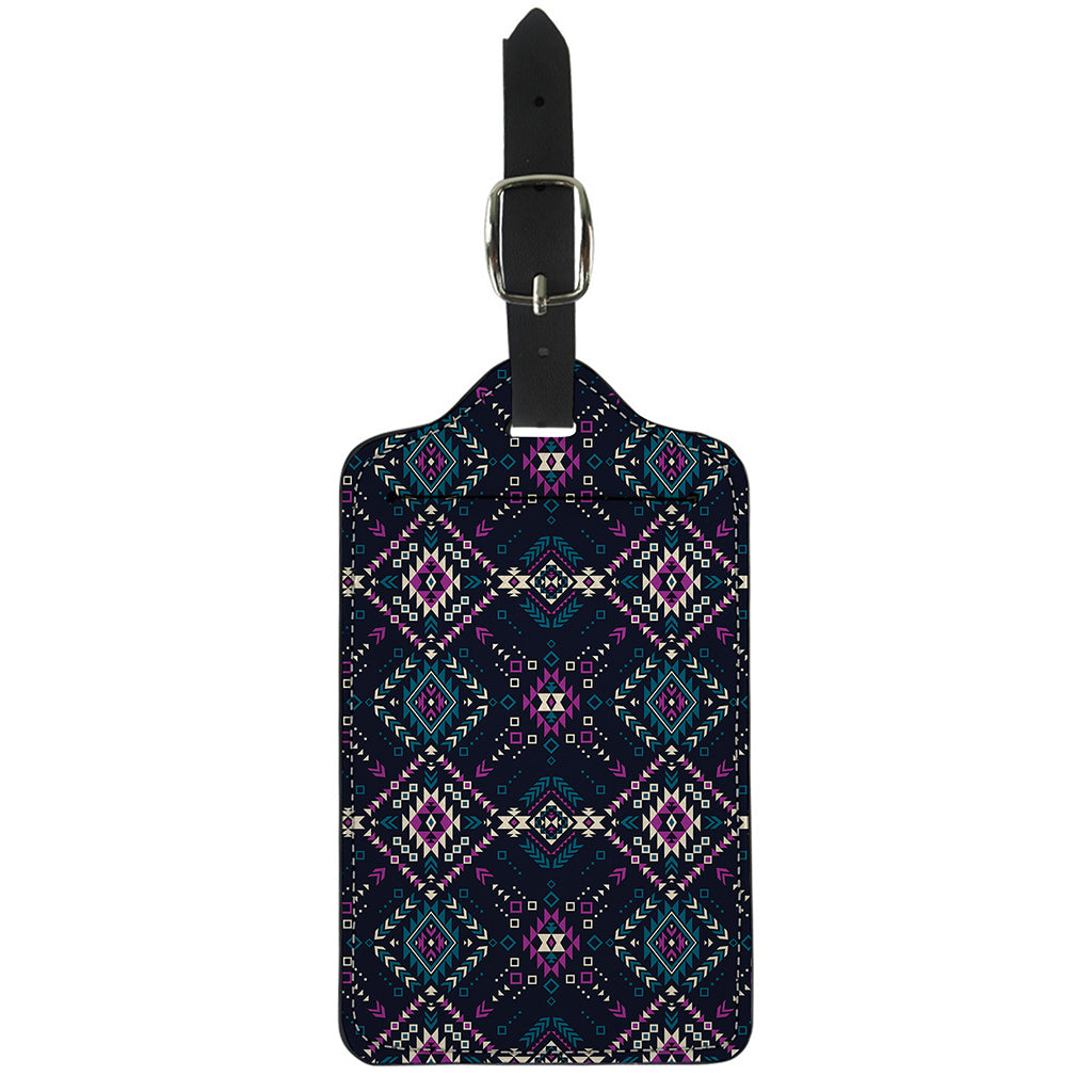 Geometric Ethnic Navajo Pattern Print Luggage Tag