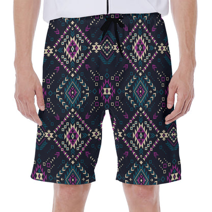 Geometric Ethnic Navajo Pattern Print Men's Beach Shorts