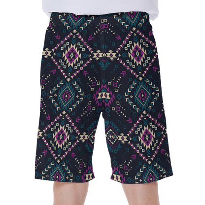 Geometric Ethnic Navajo Pattern Print Men's Beach Shorts