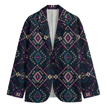 Geometric Ethnic Navajo Pattern Print Men's Blazer