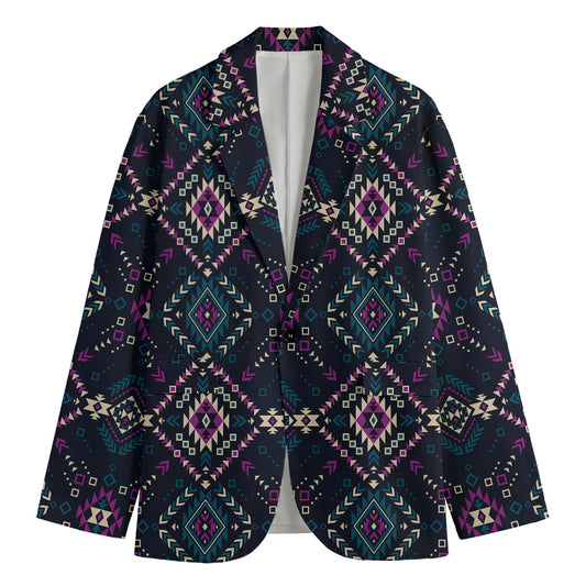 Geometric Ethnic Navajo Pattern Print Men's Blazer