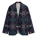 Geometric Ethnic Navajo Pattern Print Men's Cotton Blazer