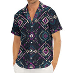 Geometric Ethnic Navajo Pattern Print Men's Deep V-Neck Shirt