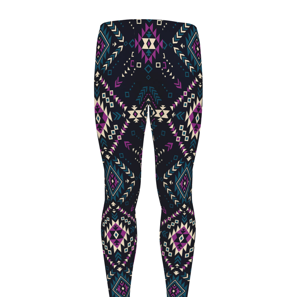 Geometric Ethnic Navajo Pattern Print Men's leggings