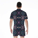 Geometric Ethnic Navajo Pattern Print Men's Rompers