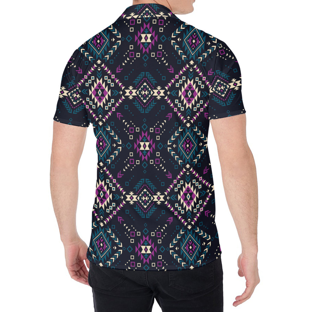 Geometric Ethnic Navajo Pattern Print Men's Shirt