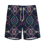 Geometric Ethnic Navajo Pattern Print Men's Sports Shorts