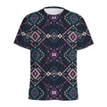 Geometric Ethnic Navajo Pattern Print Men's Athletic T-Shirt