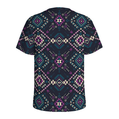 Geometric Ethnic Navajo Pattern Print Men's Sports T-Shirt