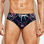 Geometric Ethnic Navajo Pattern Print Men's Swim Briefs