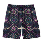 Geometric Ethnic Navajo Pattern Print Men's Swim Trunks