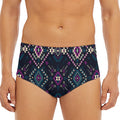 Geometric Ethnic Navajo Pattern Print Men's Triangle Swim Briefs