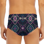 Geometric Ethnic Navajo Pattern Print Men's Triangle Swim Briefs