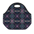 Geometric Ethnic Navajo Pattern Print Neoprene Lunch Bag