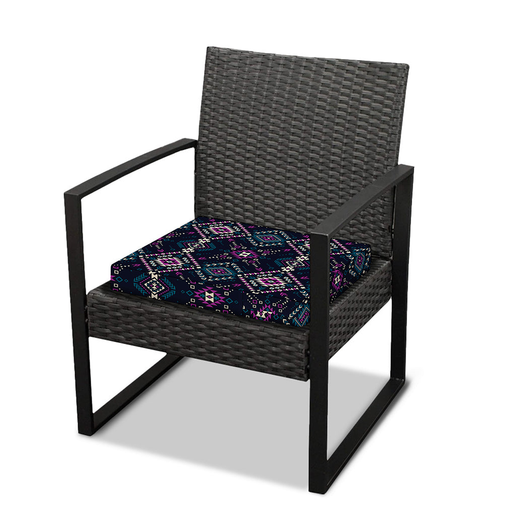Geometric Ethnic Navajo Pattern Print Outdoor Seat Cushion Cover