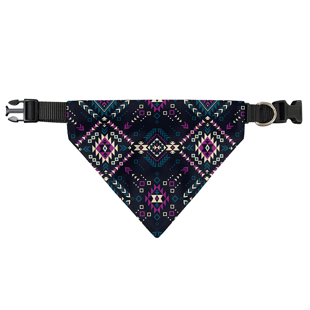 Geometric Ethnic Navajo Pattern Print Over The Collar Dog Bandana