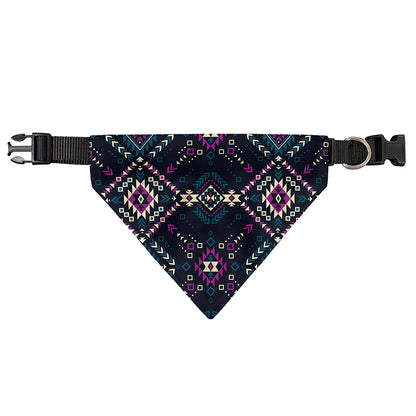 Geometric Ethnic Navajo Pattern Print Over The Collar Dog Bandana