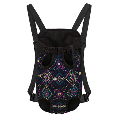 Geometric Ethnic Navajo Pattern Print Pet Carrier Backpack