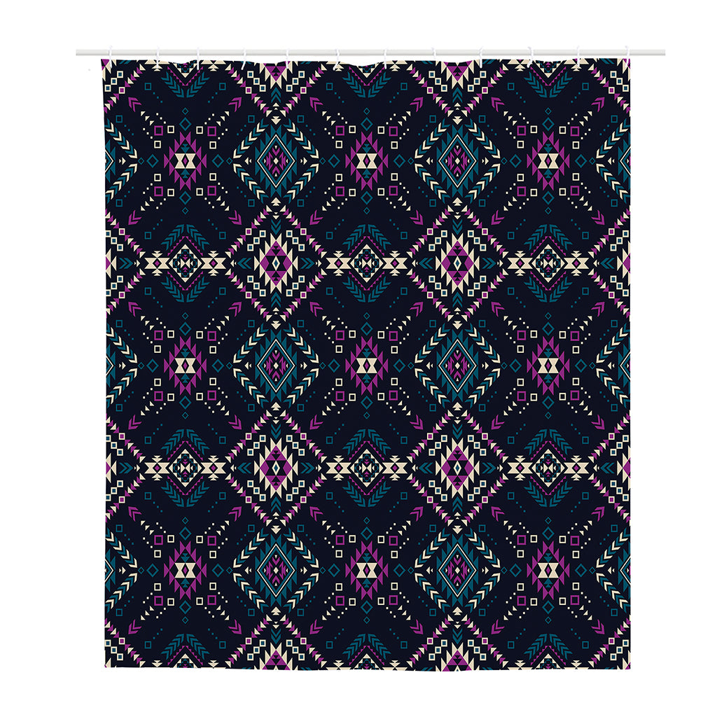 Geometric Ethnic Navajo Pattern Print Polyester Shower Curtain