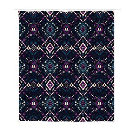 Geometric Ethnic Navajo Pattern Print Polyester Shower Curtain