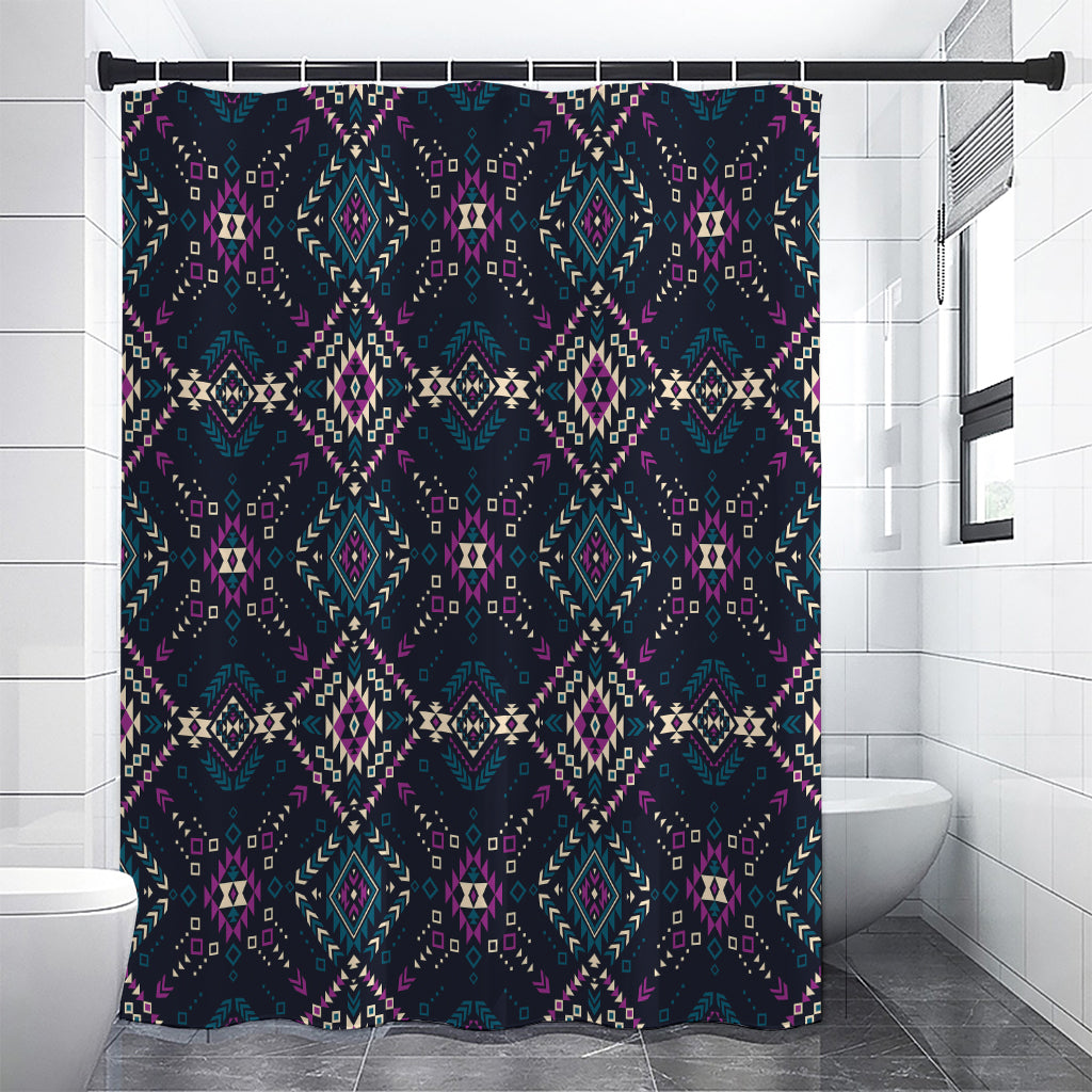 Geometric Ethnic Navajo Pattern Print Premium Shower Curtain