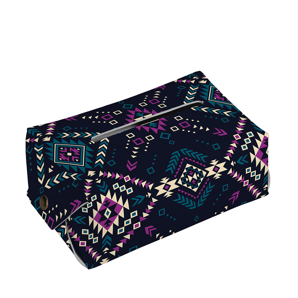 Geometric Ethnic Navajo Pattern Print Rectangle Tissue Box Cover