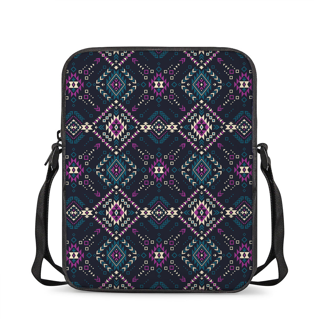 Geometric Ethnic Navajo Pattern Print Rectangular Crossbody Bag