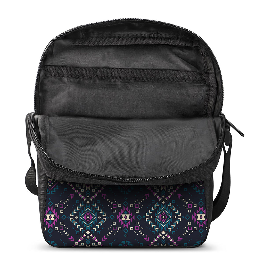 Geometric Ethnic Navajo Pattern Print Rectangular Crossbody Bag