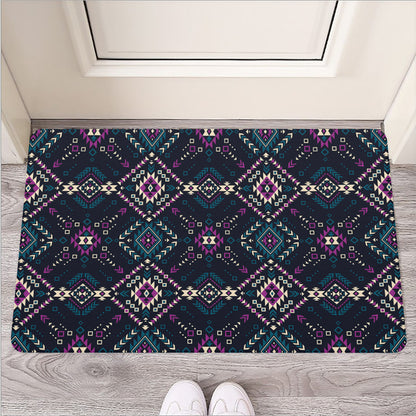 Geometric Ethnic Navajo Pattern Print Rubber Doormat