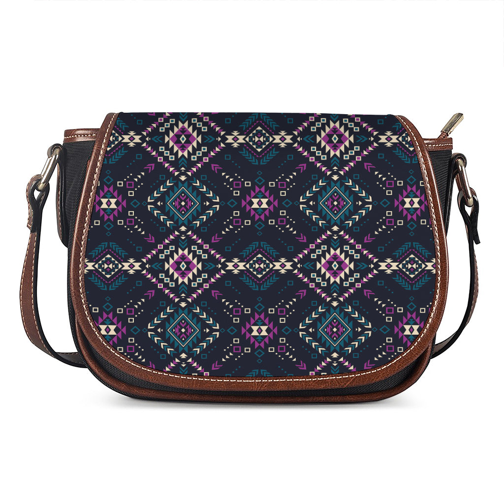 Geometric Ethnic Navajo Pattern Print Saddle Bag