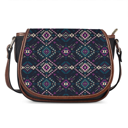 Geometric Ethnic Navajo Pattern Print Saddle Bag