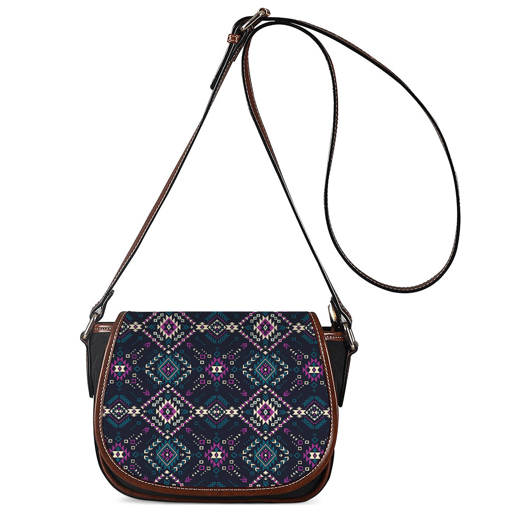 Geometric Ethnic Navajo Pattern Print Saddle Bag