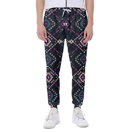 Geometric Ethnic Navajo Pattern Print Scuba Joggers