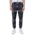 Geometric Ethnic Navajo Pattern Print Scuba Joggers