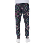Geometric Ethnic Navajo Pattern Print Scuba Joggers