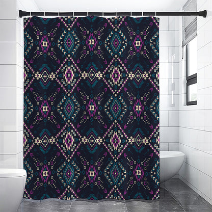Geometric Ethnic Navajo Pattern Print Shower Curtain