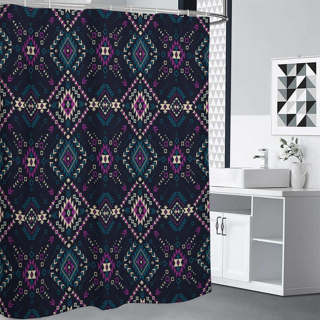 Geometric Ethnic Navajo Pattern Print Shower Curtain