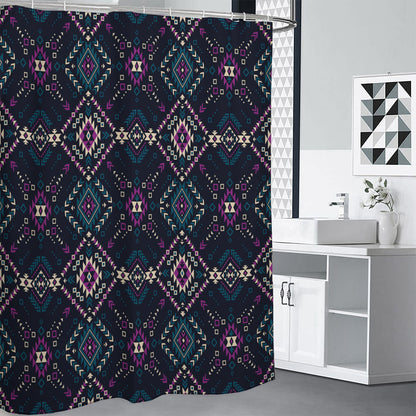 Geometric Ethnic Navajo Pattern Print Shower Curtain